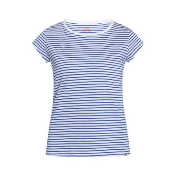 MADS NØRGAARD - WHITE/PRINC BLUE STRIPE TEASY