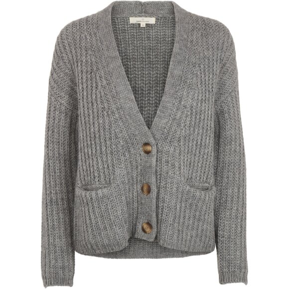 BASIC APPAREL - GREY MEL LEONA CARDIGAN