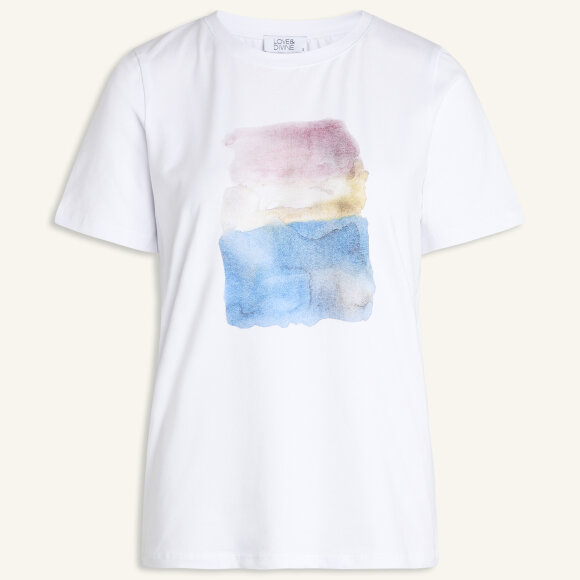 LOVE & DIVINE - WHITE/PASTEL LOVE-TEE 16