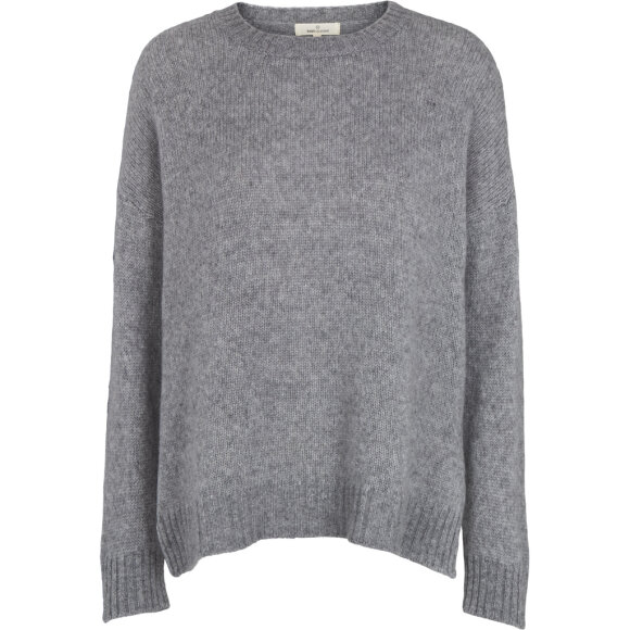 BASIC APPAREL - GREY MEL MARNIE O-NECK