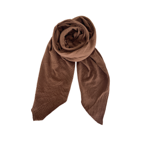 BLACK COLOUR - COFFEE DUNE DOUBLE LAYER SCARF