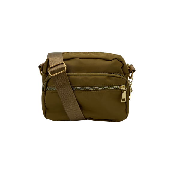 BLACK COLOUR - KHAKI VIGGY NYLON BAG