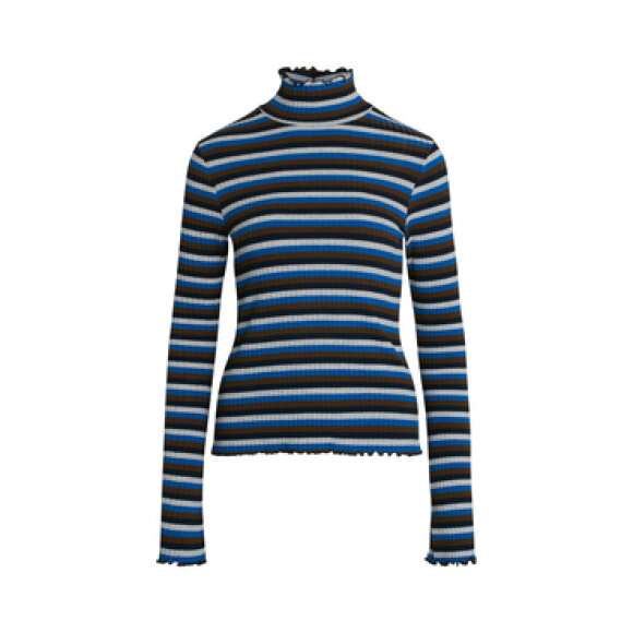 MADS NØRGAARD - MULTI PRINC BLUE SUPTREVOR TOP