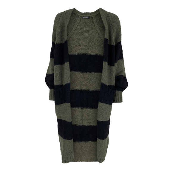 BLACK COLOUR - ARMY/BLACK FABIOLA LONG KNIT