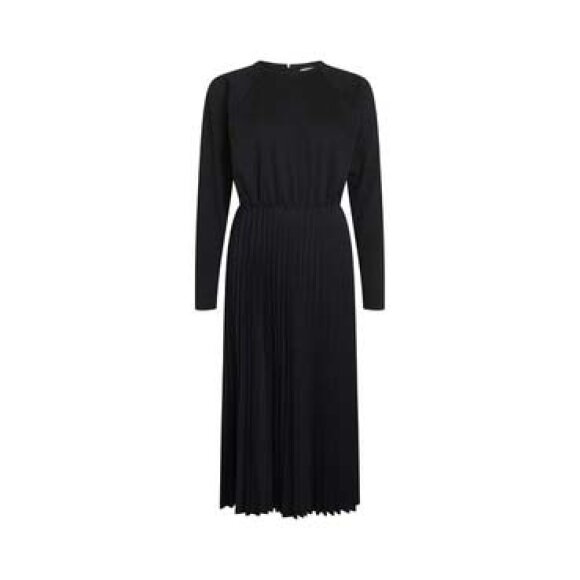 MADS NØRGAARD - BLACK PLISSE JERSEY DORA DRESS