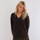 NEO NOIR - CHOCOLATE BROWN LULA KNIT BLOU