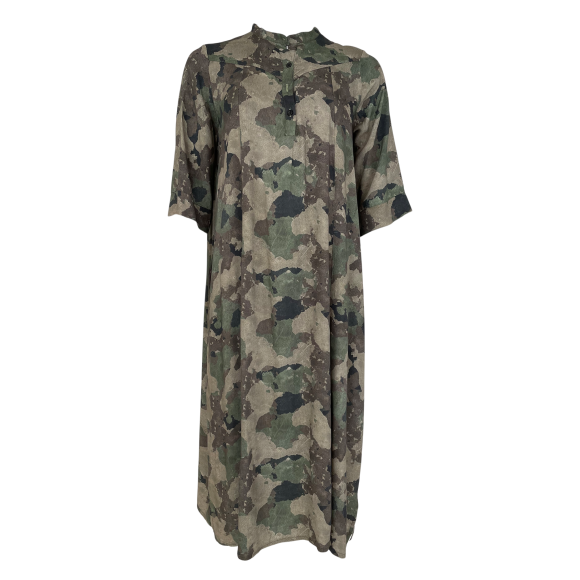 BLACK COLOUR - CAMOUFLAGE KENNA DRESS