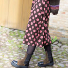 BLACK COLOUR - COFFEE/ROSE POLKA SHIRT