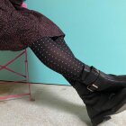 BLACK COLOUR - BLACK ANNA MINI DOT TIGHTS