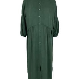 BLACK COLOUR - DARK GREEN IVY SHIRT DRESS