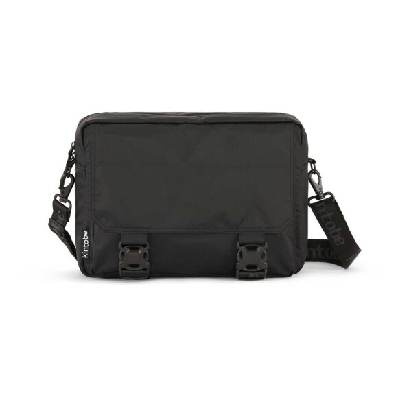 KINTOBE - JET BLACK LEO MESSENGER BAG