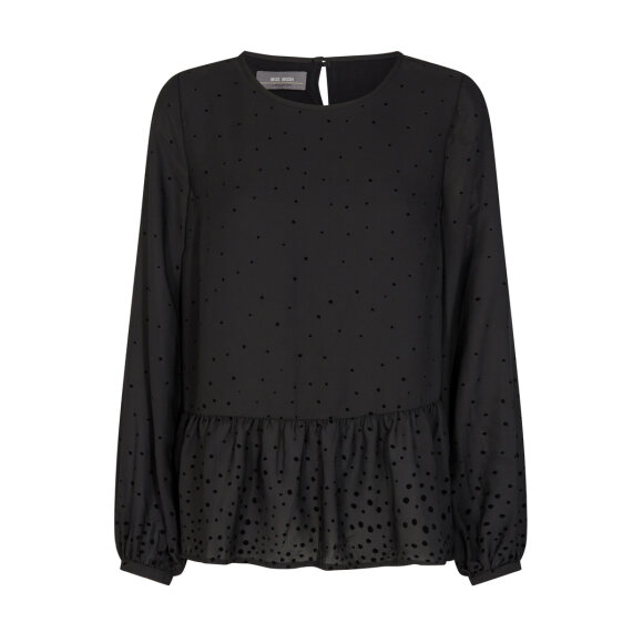 MOS MOSH - BLACK AGGIE VELO BLOUSE