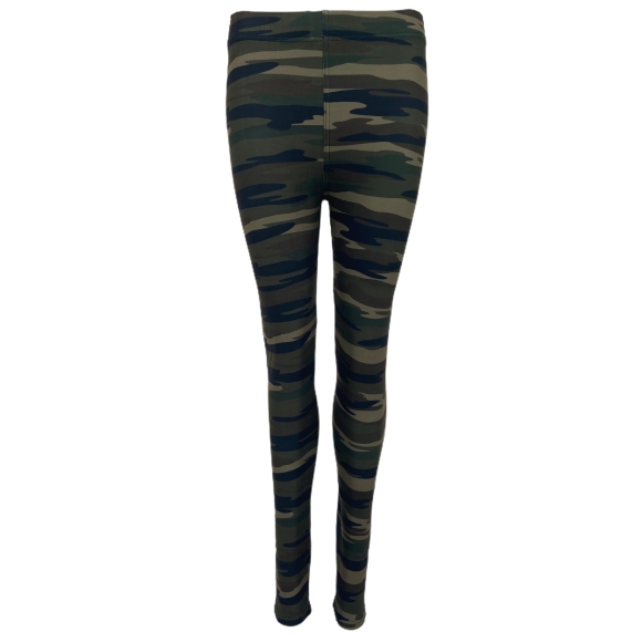 BLACK COLOUR - CAMOUFLAGE ROBYN PRINTED LEGGI