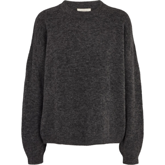 BASIC APPAREL - DARK GREY MEL CLAUDINE SWEATER