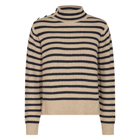 MOS MOSH - SALUTE NAVY LIN STRIPE KNIT