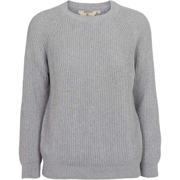 BASIC APPAREL - LIGHT GREY MEL NURIA SWEATER