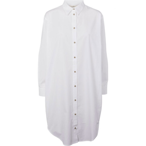 BASIC APPAREL - BRIGHT WHITE VILDE LOOSE SHIRT DRESS