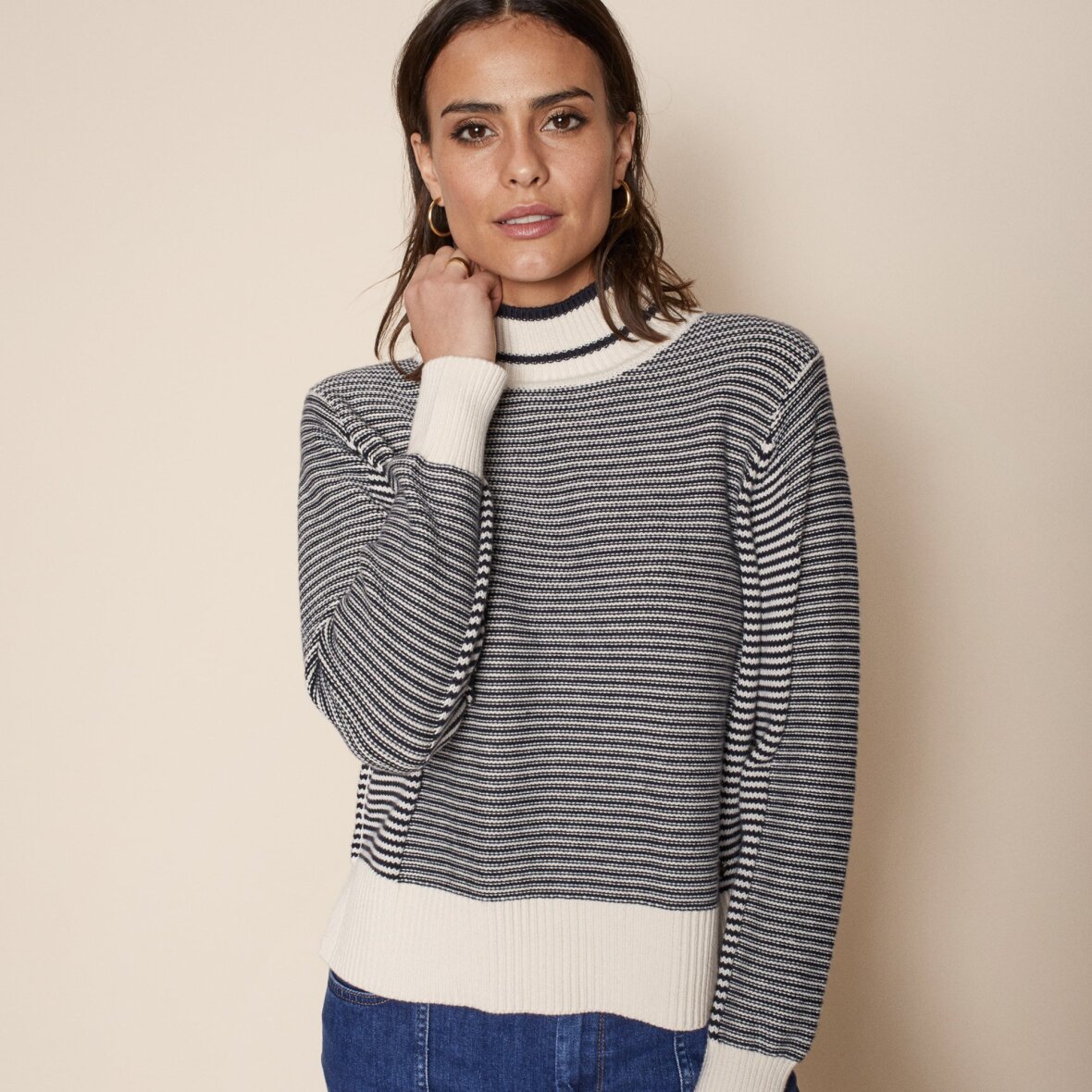 MOS MOSH Relena Prep Flip Knit Cardi Salute Navy