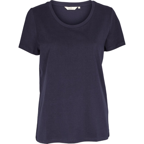 BASIC APPAREL - NAVY REBEKKA TEE GOTS