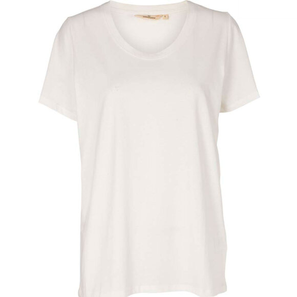 BASIC APPAREL - WHITE REBEKKA TEE GOTS