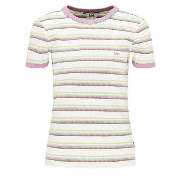 LEE - STRIPE TEE PLUM