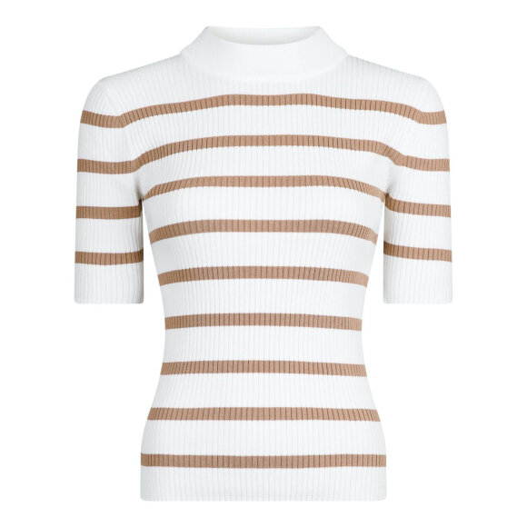 NEO NOIR - CAMEL MALLOY STRIPE KNIT TEE