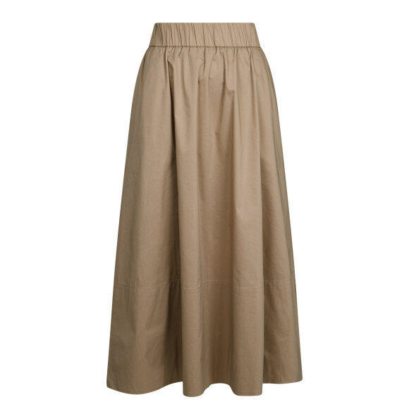 NEO NOIR - LIGHT TAUPE YARA POPLIN SKIRT
