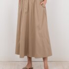 NEO NOIR - LIGHT TAUPE YARA POPLIN SKIRT