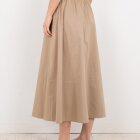 NEO NOIR - LIGHT TAUPE YARA POPLIN SKIRT