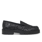 ANGULUS - SORT GLITTER KLASSISK LOAFER