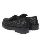 ANGULUS - SORT GLITTER KLASSISK LOAFER