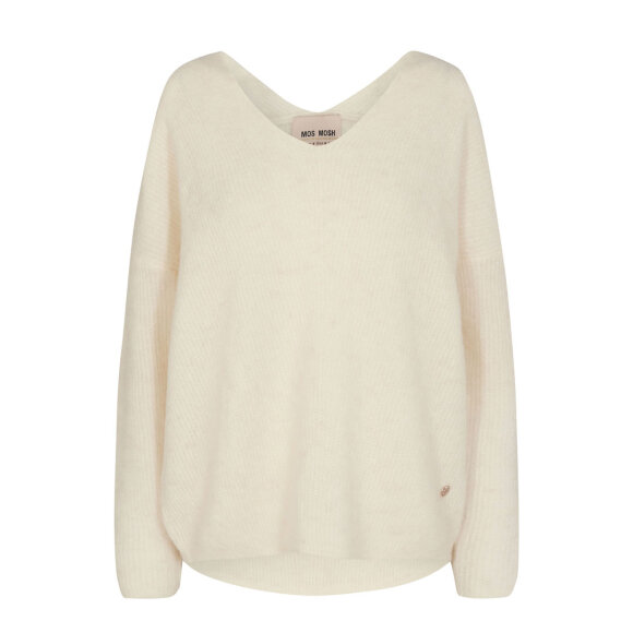 MOS MOSH - ECRU THORA V-NECK KNIT