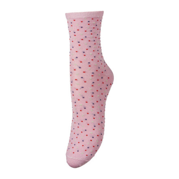 BECKSÖNDERGAARD - CORAL BLUSH LIZA GLITZA SOCK