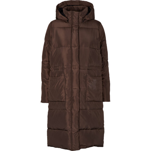 BASIC APPAREL - CHOCOLATE DAGMAR JACKET LONG