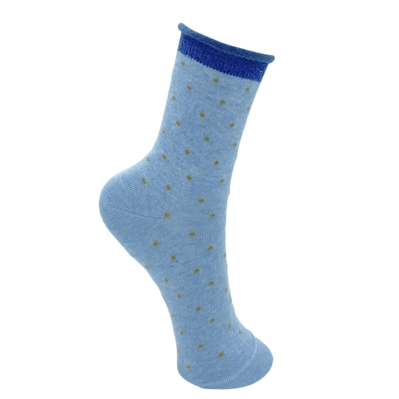 BLACK COLOUR - SEA BLUE BCLOLLY DOT SOCK