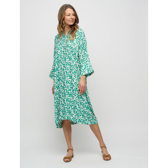 MOSHI MOSHI MIND - LIVELY SHIRTDRESS GREEN CHERRY