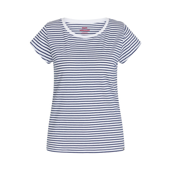 MADS NØRGAARD - ES BLUE/BRIL STRIPE TEASY TEE