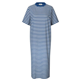 MADS NØRGAARD - ES BLUE/CLOUD NOU DRESS STRIPE