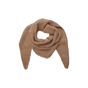 BLACK COLOUR - LATTE BCKITTY TRIANGLE SCARF