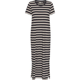 BASIC APPAREL - BLA/NATU MEL REBEKKA STR DRESS