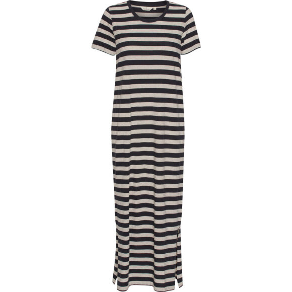 BASIC APPAREL - BLA/NATU MEL REBEKKA STR DRESS