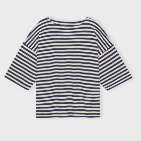 MOSHI MOSHI MIND - ECRU/NAVY TULIP TEE STRIPE