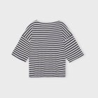 MOSHI MOSHI MIND - ECRU/NAVY TULIP TEE STRIPE