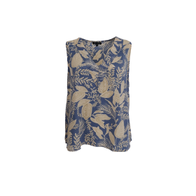 BLACK COLOUR - FLORAL BLUE BCLUNA V-NECK TOP