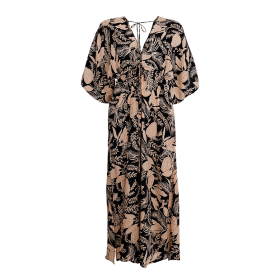 BLACK COLOUR - FLORAL BLACK BCLUNA DOUBLE V-N