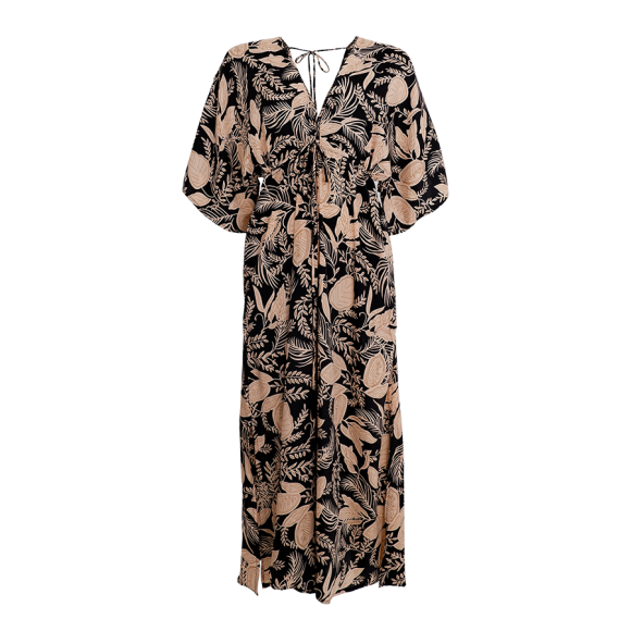 BLACK COLOUR - FLORAL BLACK BCLUNA DOUBLE V-N