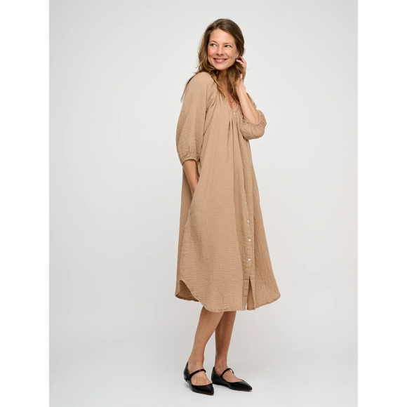 MOSHI MOSHI MIND - WARM SAND MELODY DRESS MUSSELI