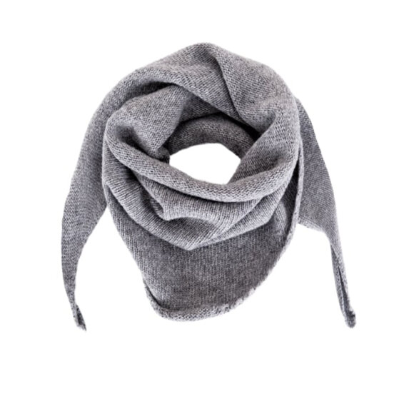 BLACK COLOUR - GREY BCTRIANGLE KNIT SCARF