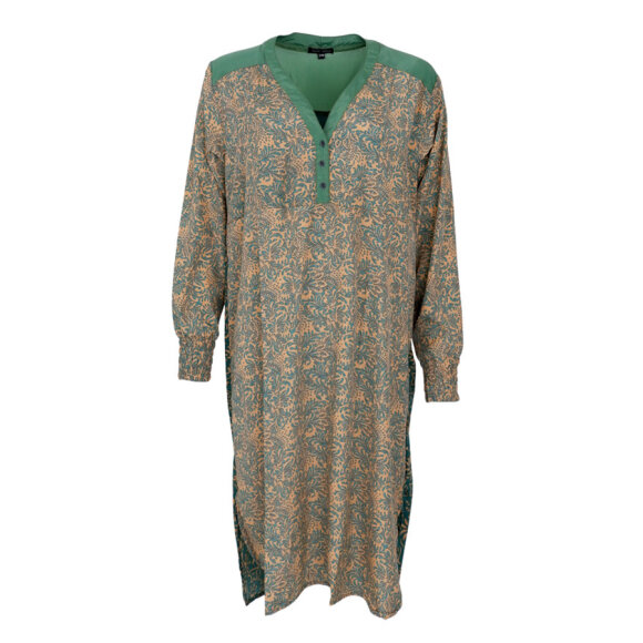 BLACK COLOUR - JAS GREEN MIX BCLUNA KAFTAN DR