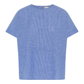 FRAU - MEDIUM BLUE STRIPE ROME SS TOP